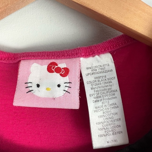Hello Kitty Sanrio 2012 Pink and Black Dress 7/8 Girls - Picture 6 of 7
